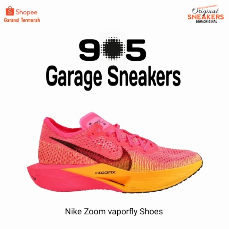 Sepatu Nike Zoom Vaporfly Hayper Pink/ Laser Orange Running Shoes Original