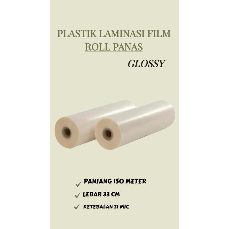 

PLASTIK LAMINASI FILM ROLL PANAS GLOSSY 21 MIC ( 150 METER )