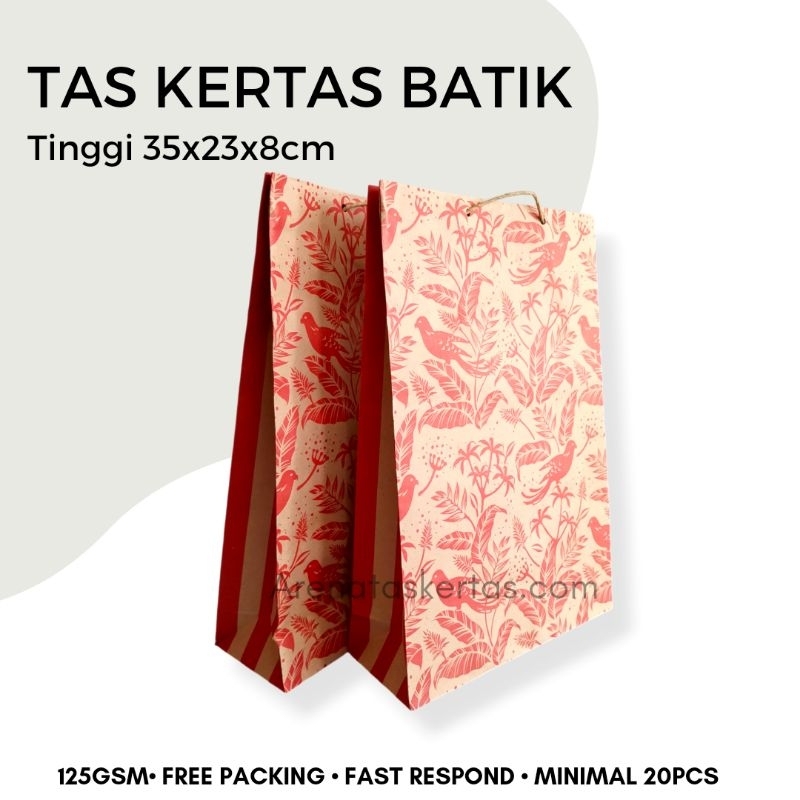 

Paper Bag 35x23 Paper bag Motif Batik Paper bag Buket Paper Bag Souvenir