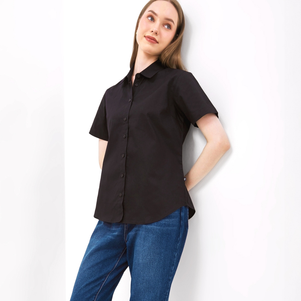 C2 Elaine Black Kemeja Casual Wanita