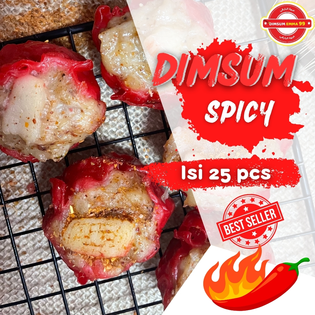 

New!! DIMSUM Spicy Premium & Halal isi 25 pcs GRATIS Saus Merah & Lada Hitam