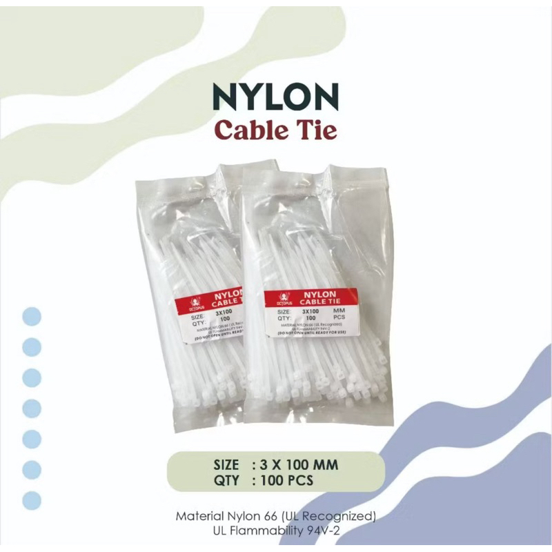 

KABEL TIES 3 X 100MM 1 PACK ISI 100 PCS PENGIKAT SERBAGUNA