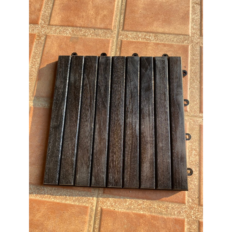 Lantai kayu jati perhutani 30x30 jepara