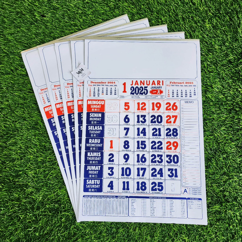 

KALENDER KERJA BI TULISAN CHINA UKURAN 32X48 TAHUN 2025/ KALENDER MURAH 2025