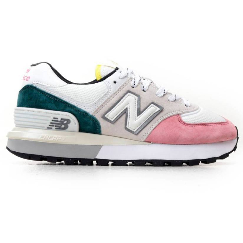 Sepatu New Balance 574 Legacy White Pink Green U574LGC Putih Hijau Sneakers Wanita Pria Sport NB