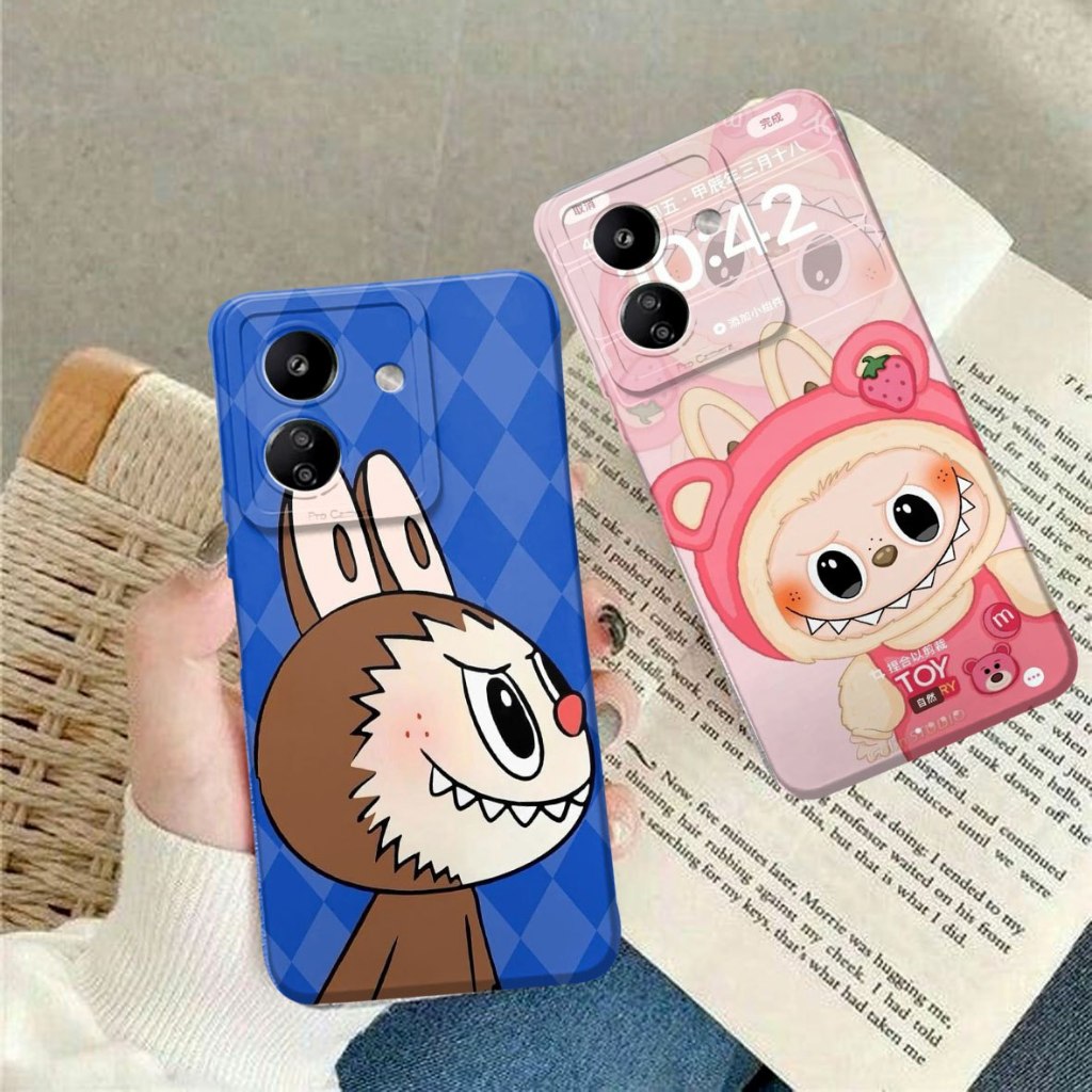 Case Labubu Hp Vivo  Y18 Y28 Y03 Y17S Y27S Y27 4G V23E V25 V15 T1 5G Y12 Y20 Y22 Y21S Y35 Y16 Y19 - 