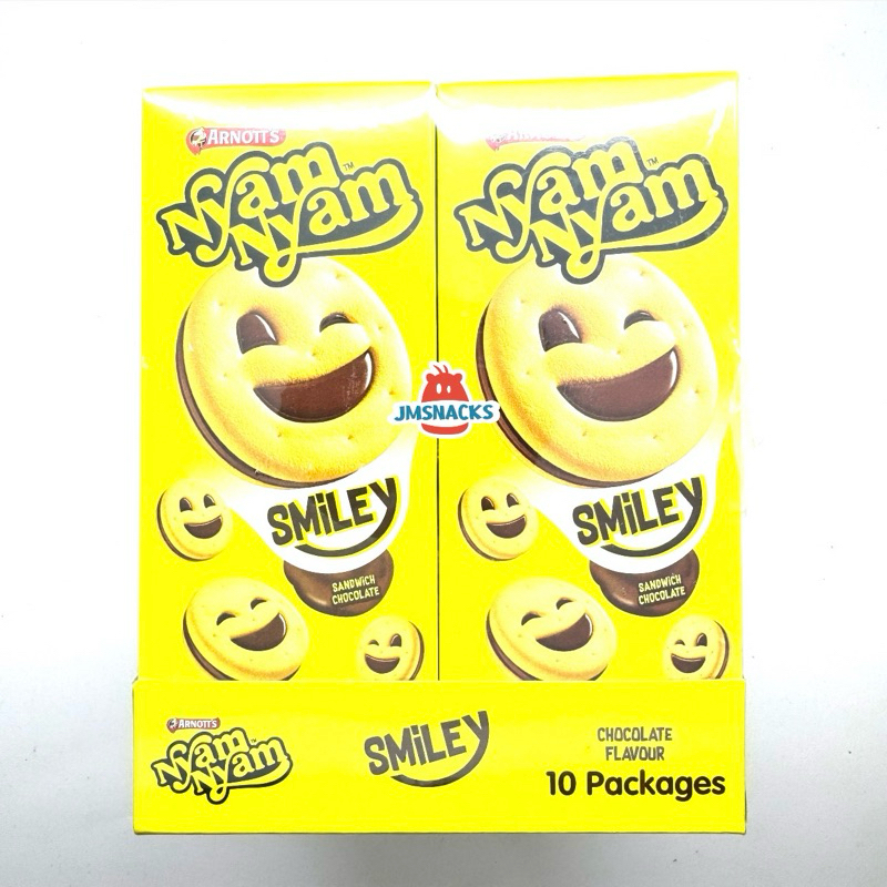 

[PROMO!!] Nyam Nyam Smiley 1 PAK isi 10x22.5gr - Biskuit viral nikmat enak termurah diskon pocky mantap