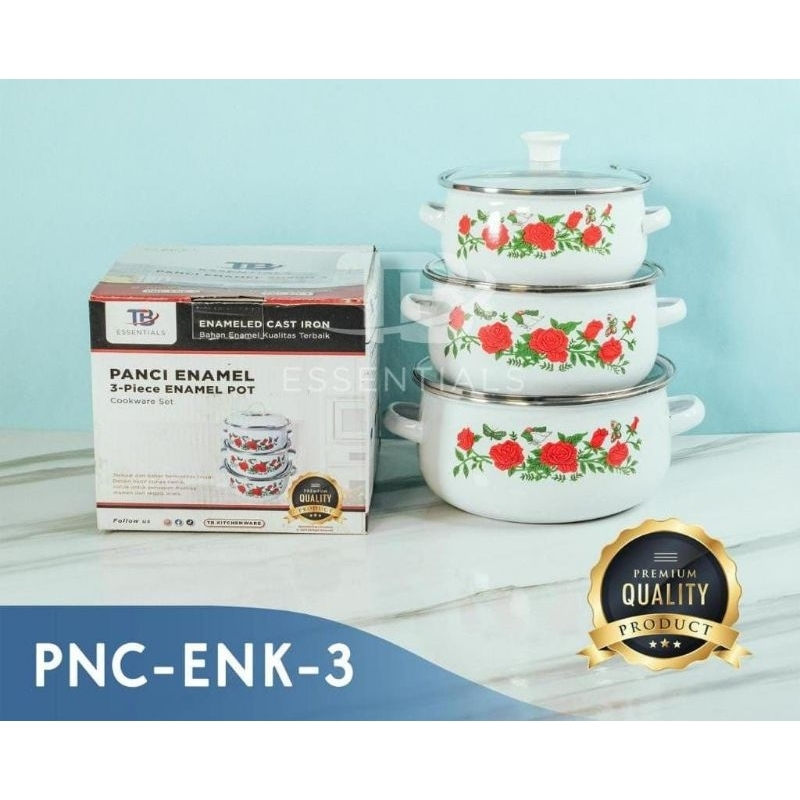 PANCI ENAMEL 3SUSUN PANCI 3 SUSUN PANCI TUTUP KACA