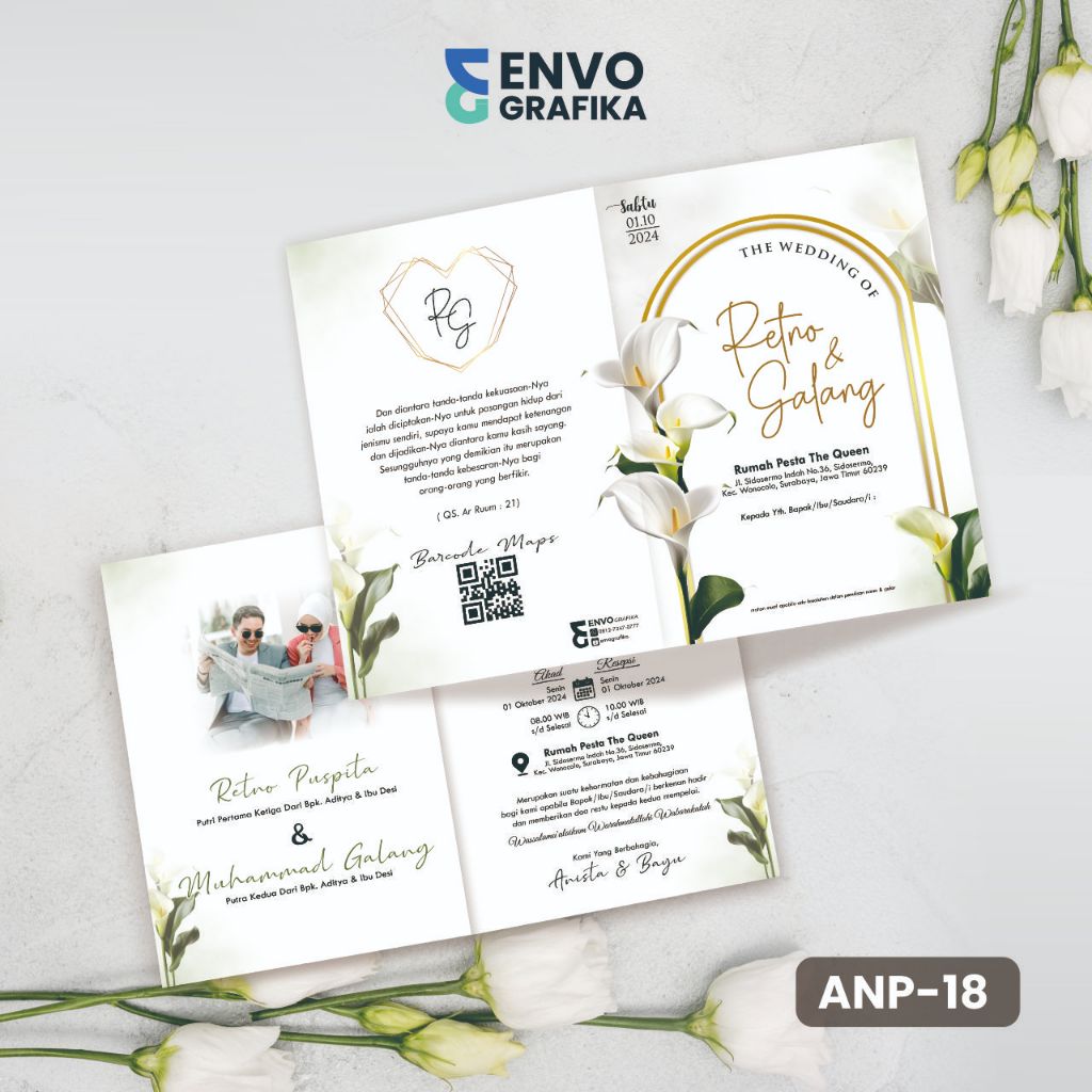 UNDANGAN PERNIKAHAN ELEGANT CUSTOM | UNDANGAN PERNIKAHAN AESTHETIC | UNDANGAN PAKAI FOTO | UNDANGAN 