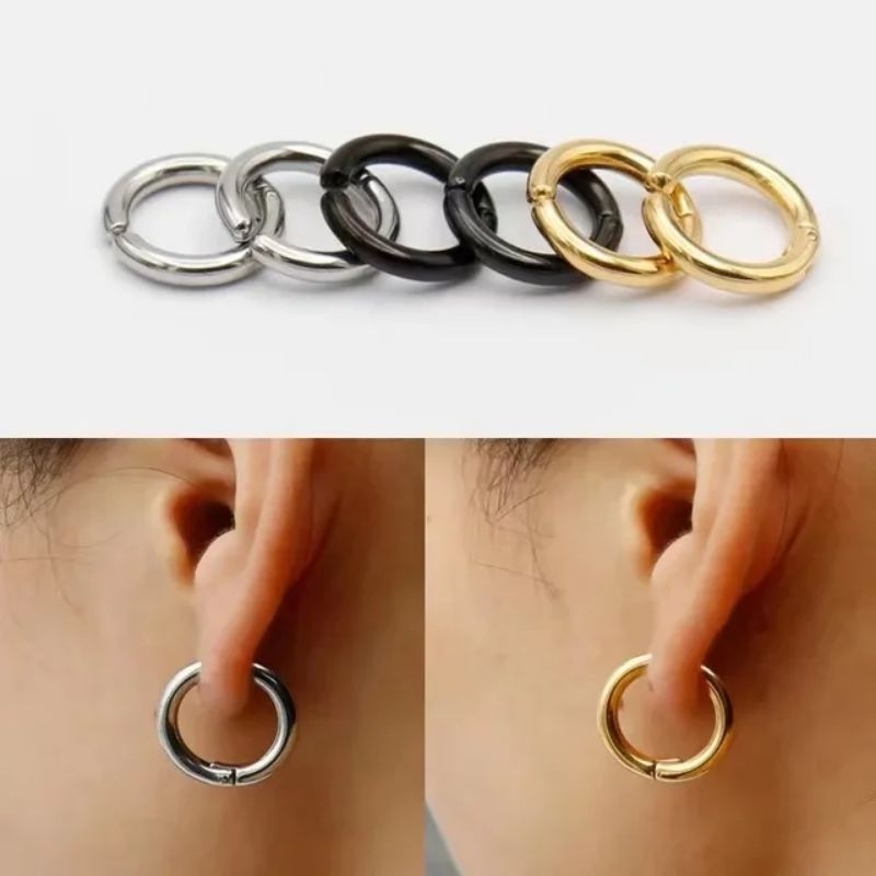 RECOMMENDED ANTING JEPIT / FAKE PIERCING MODEL HOOP/ANTING TANPA TINDIK ( A. JEPIT HOOP)