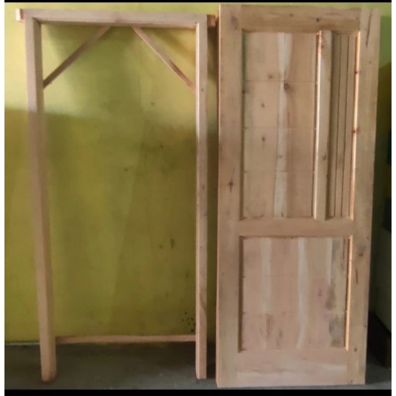 pintu + kusen kayu mahoni