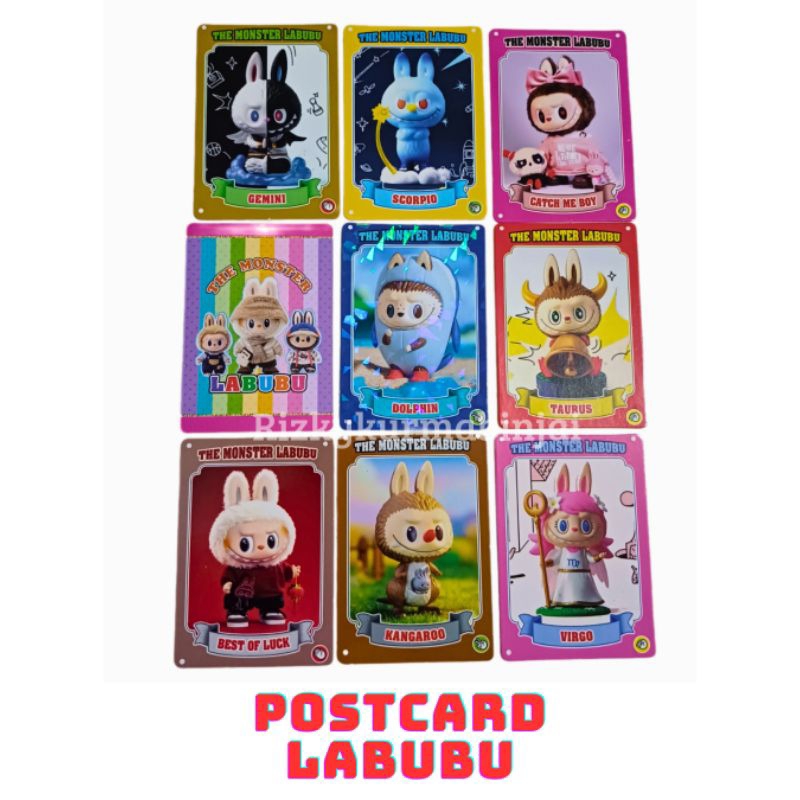 

1Lembar Kartu PostCard Labubu Post Card Labubu The Monster