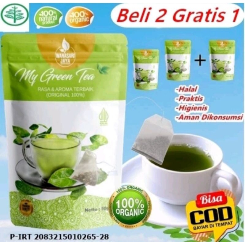

TEH HIJAU my green tea detox tea pelangsing alami 100% original premium