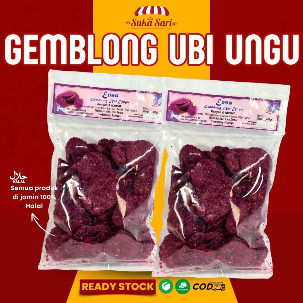 

Gemblong Ubi Ungu Gemblong Khas Kuningan KERIPIK UBI UNGU | Sukasari Snack