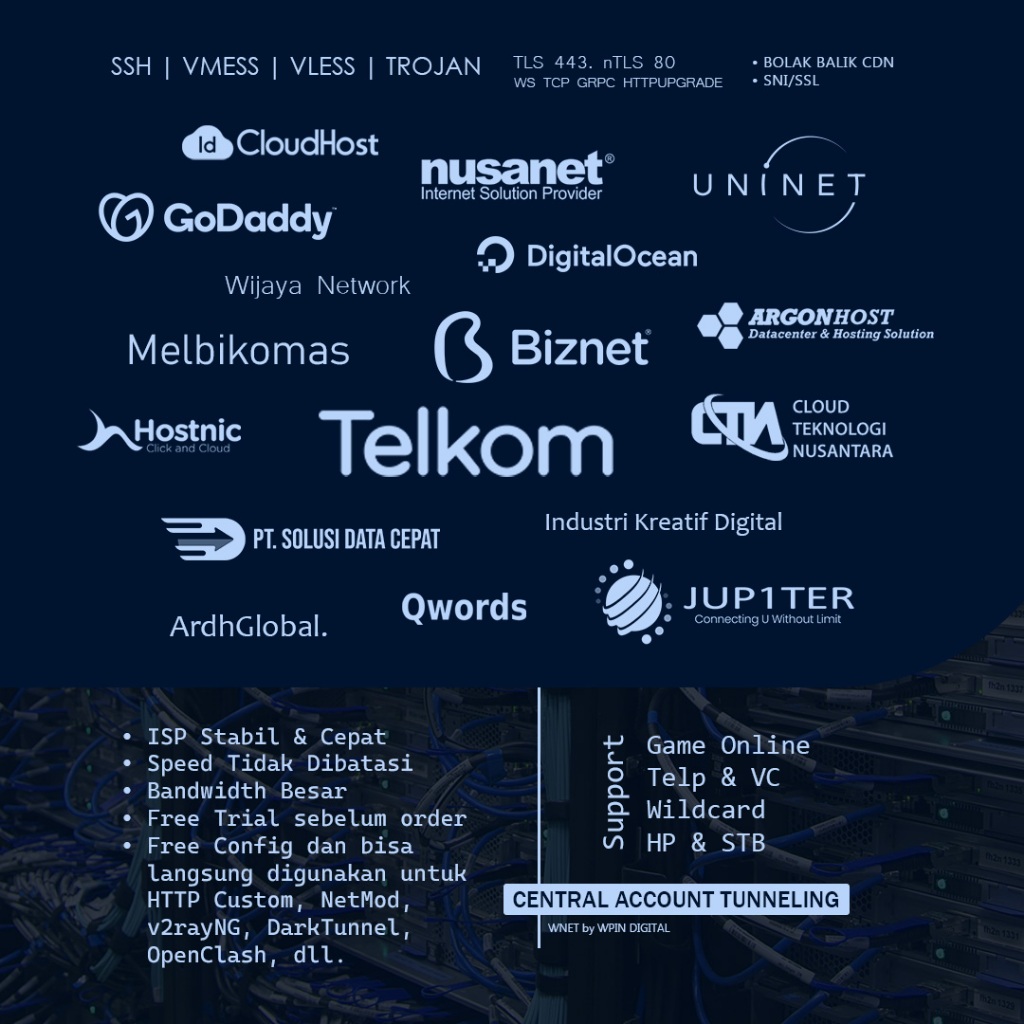 VPN PREMIUM SSH VMESS VLESS TROJAN V2RAY ANDROID OPENWRT STB SINGAPORE INDONESIA MURAH LENGKAP SUPPO