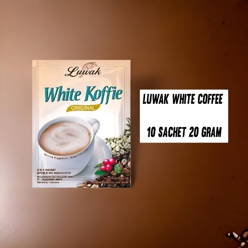 

Luwak White Coffee 1 Renceng Kopi Luwak White Coffee Instant