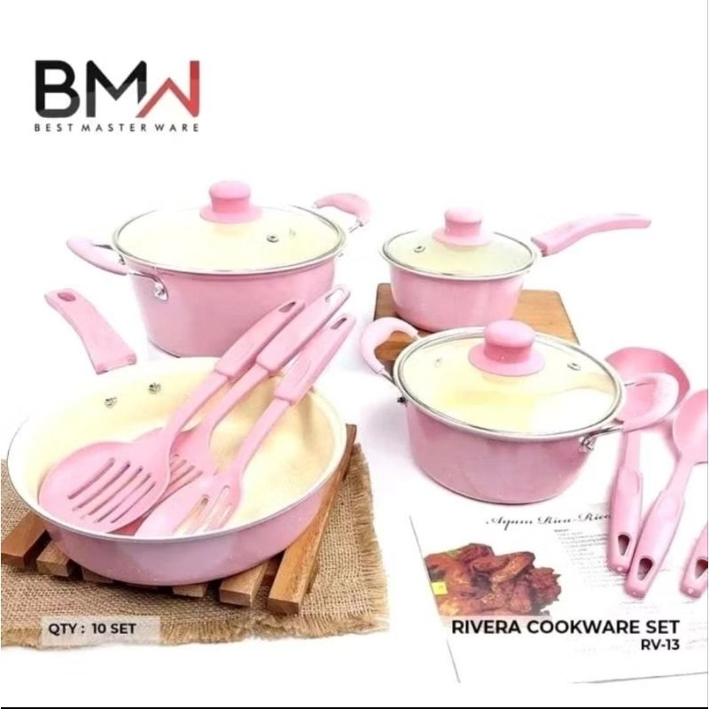 Panci Set Rivera 13 pcs Cookware Set (BMW) / Panci Cooking Set / Panci Set Serbaguna / Cookware set 