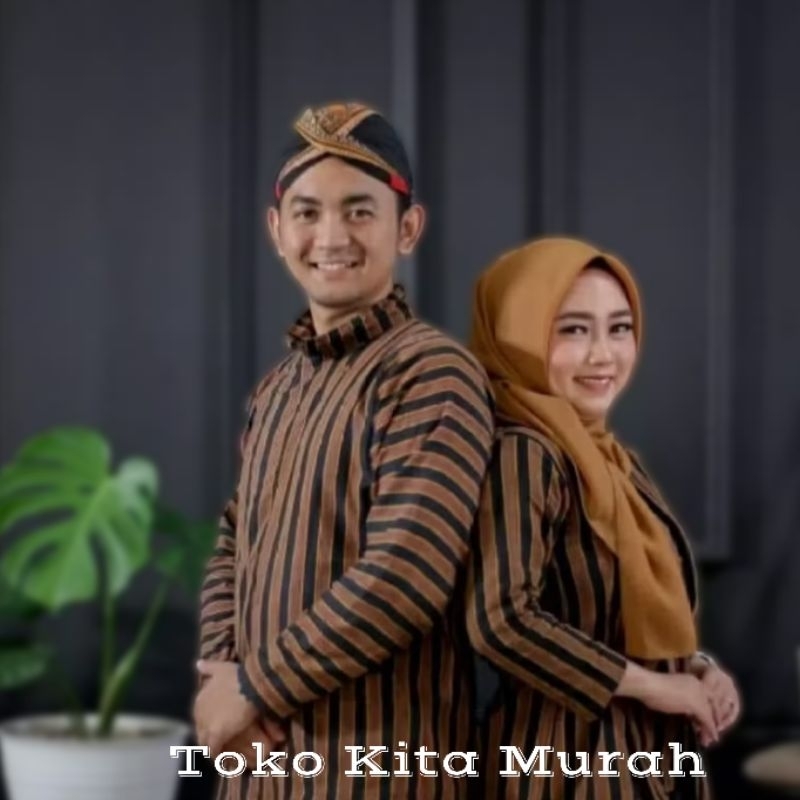 Baju Adat Jawa Surjan lurik Dewasa ukuran S-XXL  | baju lurik adat jawa Pria Dewasa