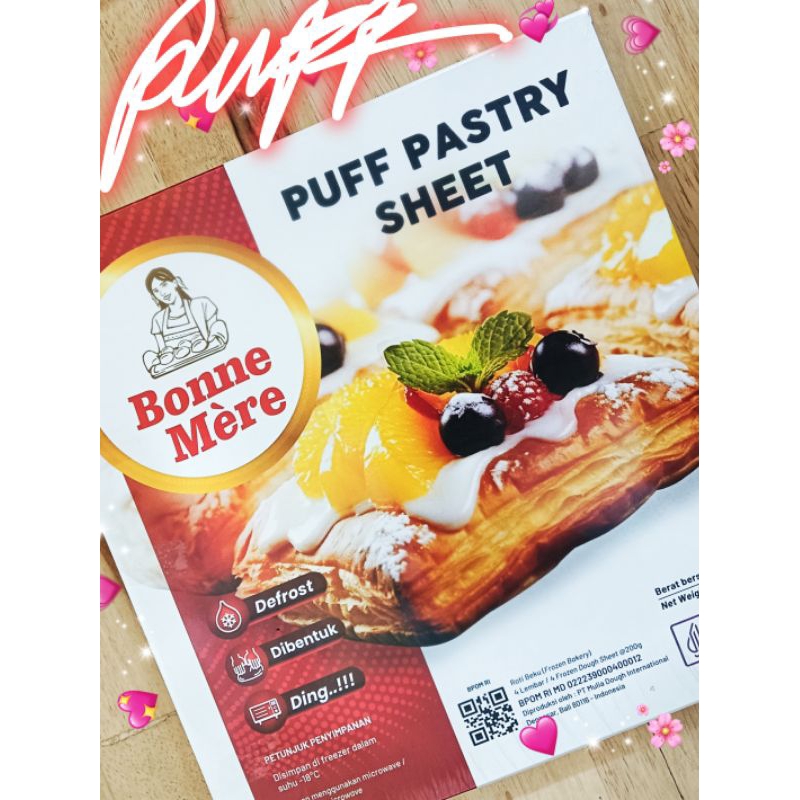 PUFF PASTRY 4 SHEET 800GR/BONNE MERE PUFF PASTRY