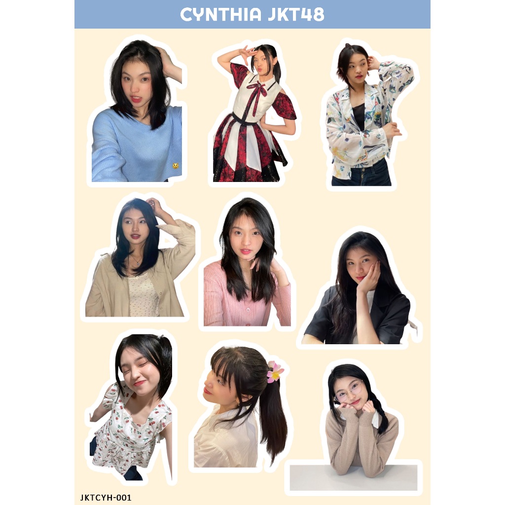 CYNTHIA STIKER JKT 48 I STIKER JKT 48 I JKT 48 NEW ERA I STIKER CYNTHIA JKT48 I STIKER HOLOGRAM JKT4
