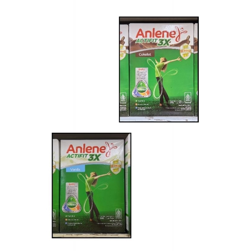 

ANLENE Actifit 3X 240 Gram Rasa Vanilla & Rasa Cokelat || Susu Anlene || Anlene || Susu Anlene 240 Gram || Susu Anlene Actifit || Susu Anlene Cokelat || Susu Anlene Vanilla || Anlene 240 Gram || Anlene Actifit 240 Gram || Susu Dewasa || Susu Lansia