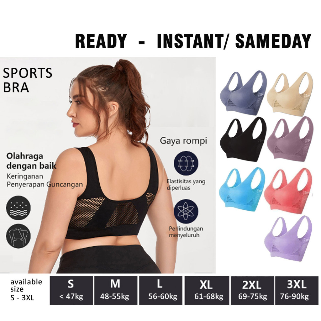 PREMIUM SPORTS Seamless Bra JUMBO BH Olahraga Tanpa Kawat / Gym Yoga Bra Elastis