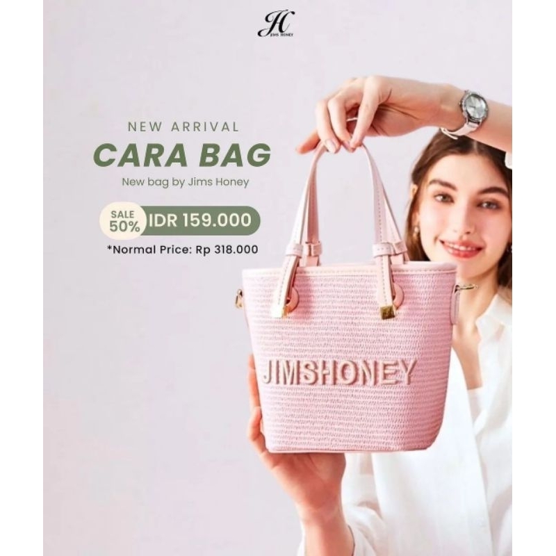 CARA BAG JIMS HONEY TAS WANITA CEWEK CANTIK MEWAH ELEGAN PESTA RAJUT HAND BAG SLINGBAG SELEMPANG LUC