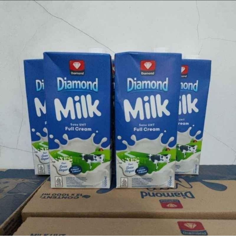 

Susu diamond UHT 1 Liter Full Cream 1 karton isi 12 x 1 liter