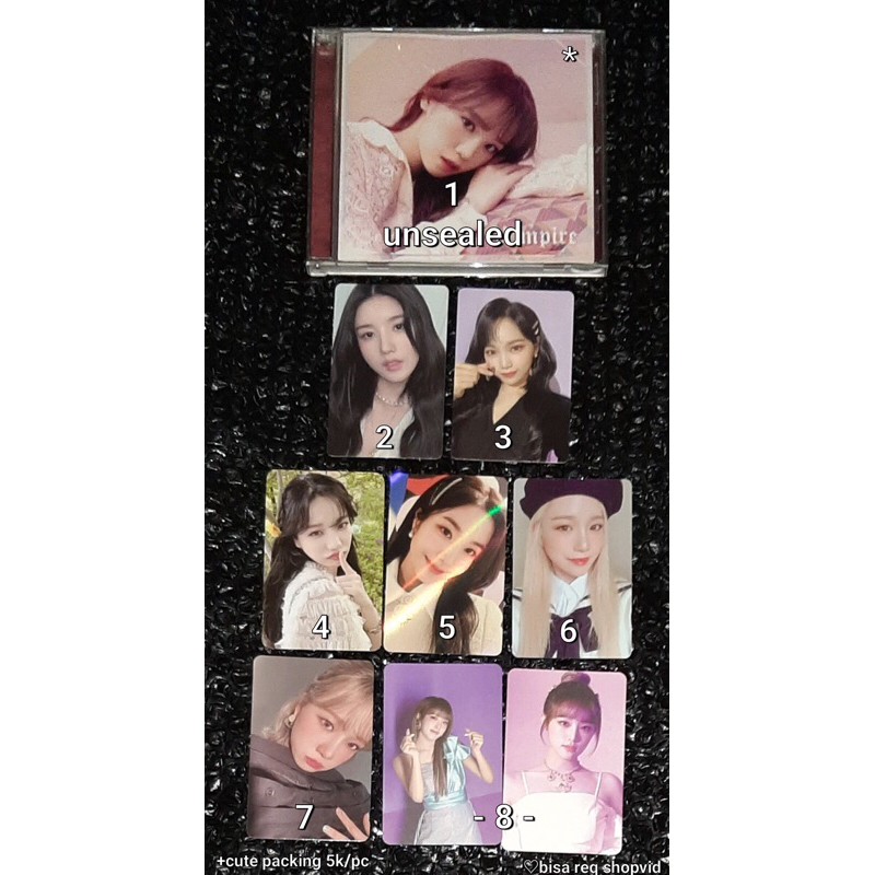 PC PHOTOCARD ALBUM ONLY IZONE IZ*ONE HYEWON EUNBI YURI YENA CHAEWON WINTER ALBUM KTOWN4U POB LETHALI