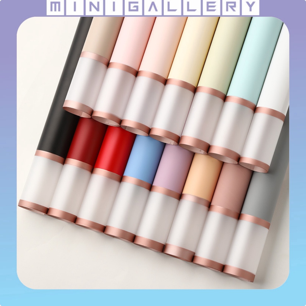 

Free Packing 2 LEMBAR Kertas Buket Bunga Cellophane Flower Wrapping Paper Double Frame List Gold KB6132