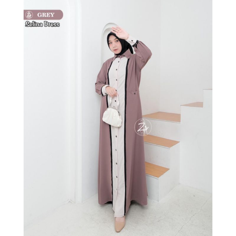 SELINA DRESS by ZR / GAMIS SELINA / GAMIS POLOS / GAMIS TWO TONE / GAMIS KOMBINASI / GAMIS SABRINA /