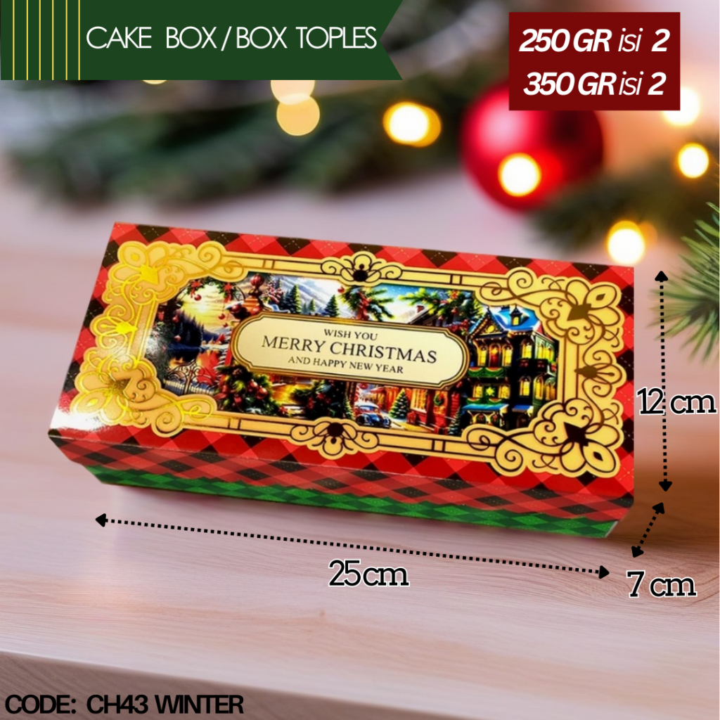 

Cake Box Christmas 12x25 / Dus Kue Natal / Packaging Kue Natal