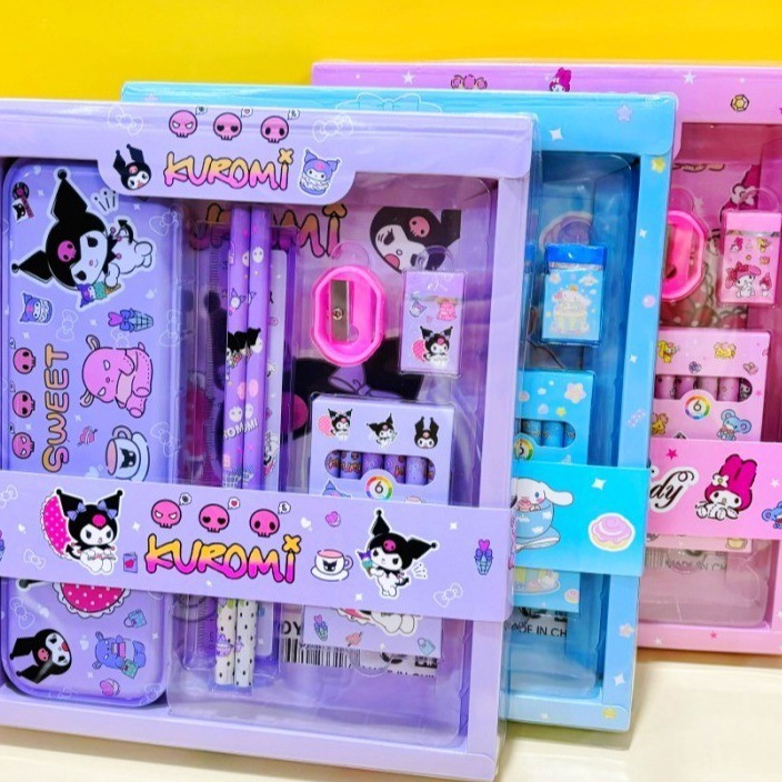 

Paling Top SET ALAT TULIS 7IN1 KOTAK PENSIL SANRIO STATIONARY SET CINNAMOROL MELODY KUROMI