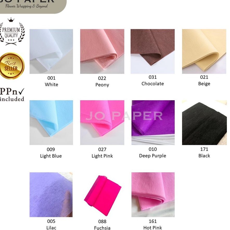 

Produk Ngetrends 283 LEMBAR Kertas Tissue Tisu Florist Buket Bunga Korea Tissue Paper Craft Wrapping Packaging