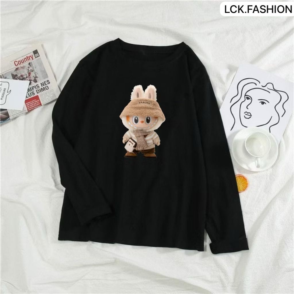 Kaos Oversize Wanita Lengan Panjang/ Kaos Distro WANITA// Kaos Streetwear Oversize / Baju Kaos Distr