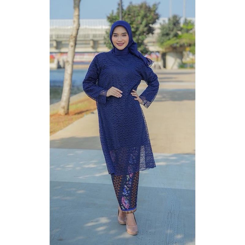 PROMO ONE SET KEBAYA TUNIK BRUKAT VANIA KEBAYA TUNIK BRUKAT KEKINIAN, SETELAN TUNIK KONDANGAN, WISUD