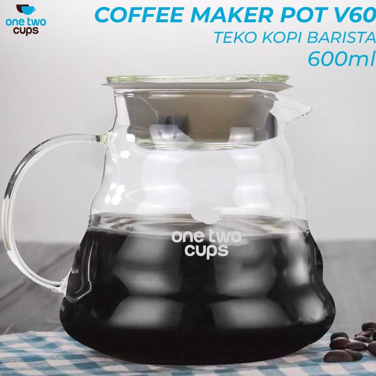 Kualitas Terkini  driper v6 server dripper One Two Cups Coffee Maker Pot V6 Drip Kettle Teko Kopi Ba