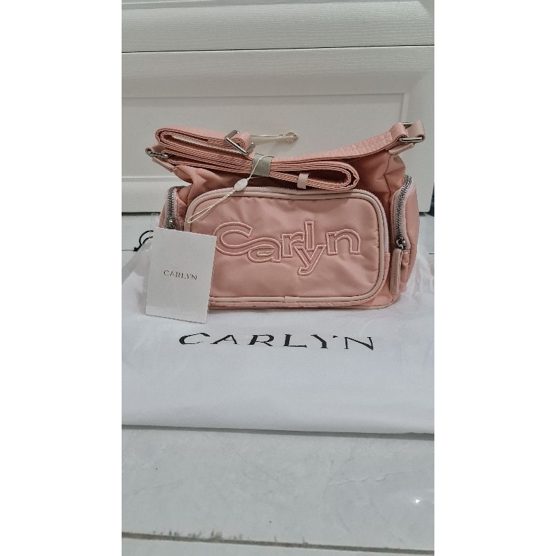 Carlyn Coco Bag Tas Carlyn Tas Slempang Wanita Sling Bag Pink Tas Nylon Nilon BKK