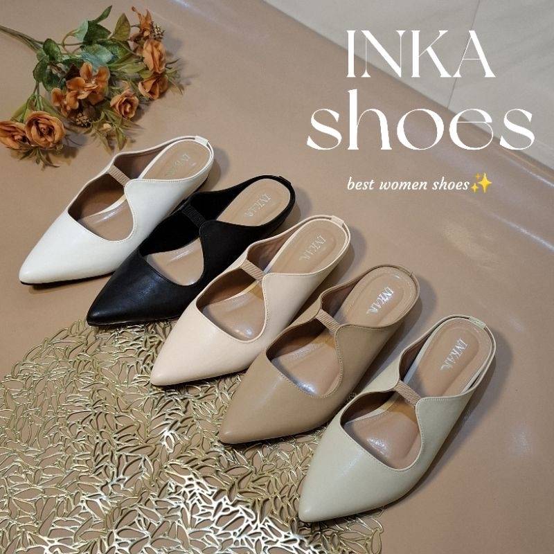 INKA SHOES-VENETA HEELS ,Sendal sepatu wanita ,cantik ,mewah dan elegant hak 2cm