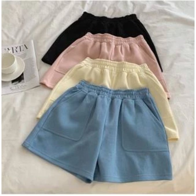 JENIA FLEECE HOTPANTS COMFY PANTS CELANA PENDEK CELANA PENDEK KOREA WANITA CELANA WANITA PENDEK CELA