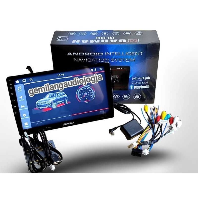 Head unit Android 10 inch Carman 2GB+32GB Full Touchscreen