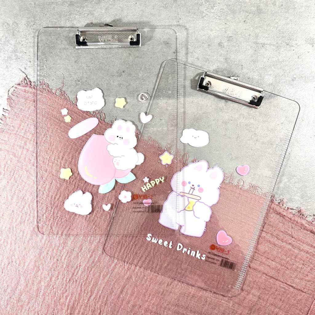 

(Pcs)Clipboard Fancy A4 YKL-1113 / Papan Jalan / Alas Ujian