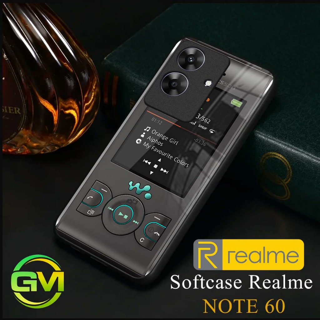 Softcase Kilau Realme Note 60 Case Note60 GM40 Casing Cover Pelindung Hp Realme Case Kaca Sony Walkm