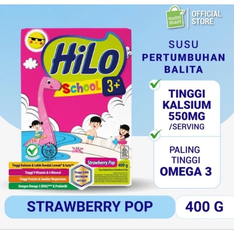 

Hilo School 3+ Strawberry Pop 400 gr (EXP 2026)