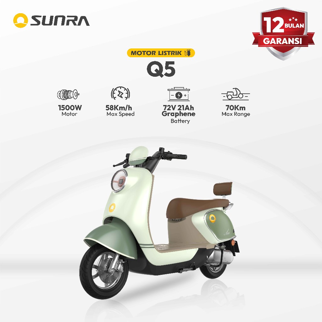 SUNRA Q5 Graphene battery 1500W ON THE ROAD JABODETABEK