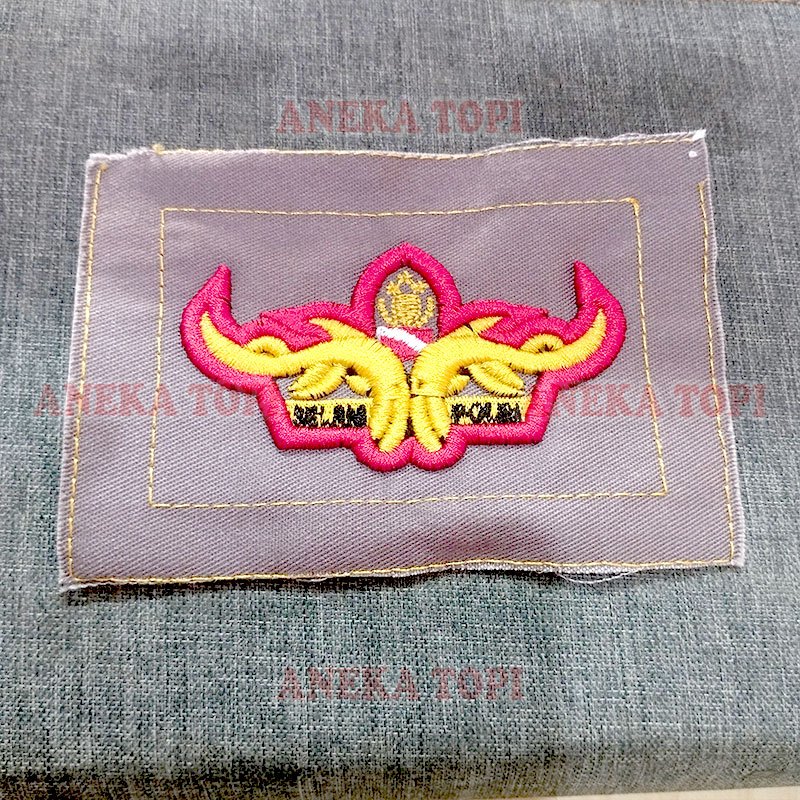 Bordir Logo Selam Polri Timbul Badge Patch Selam - Aneka Topi