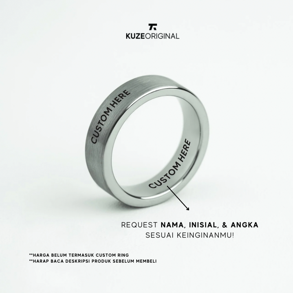 Kuze Original Cincin Tungsten / Ring - Calvin