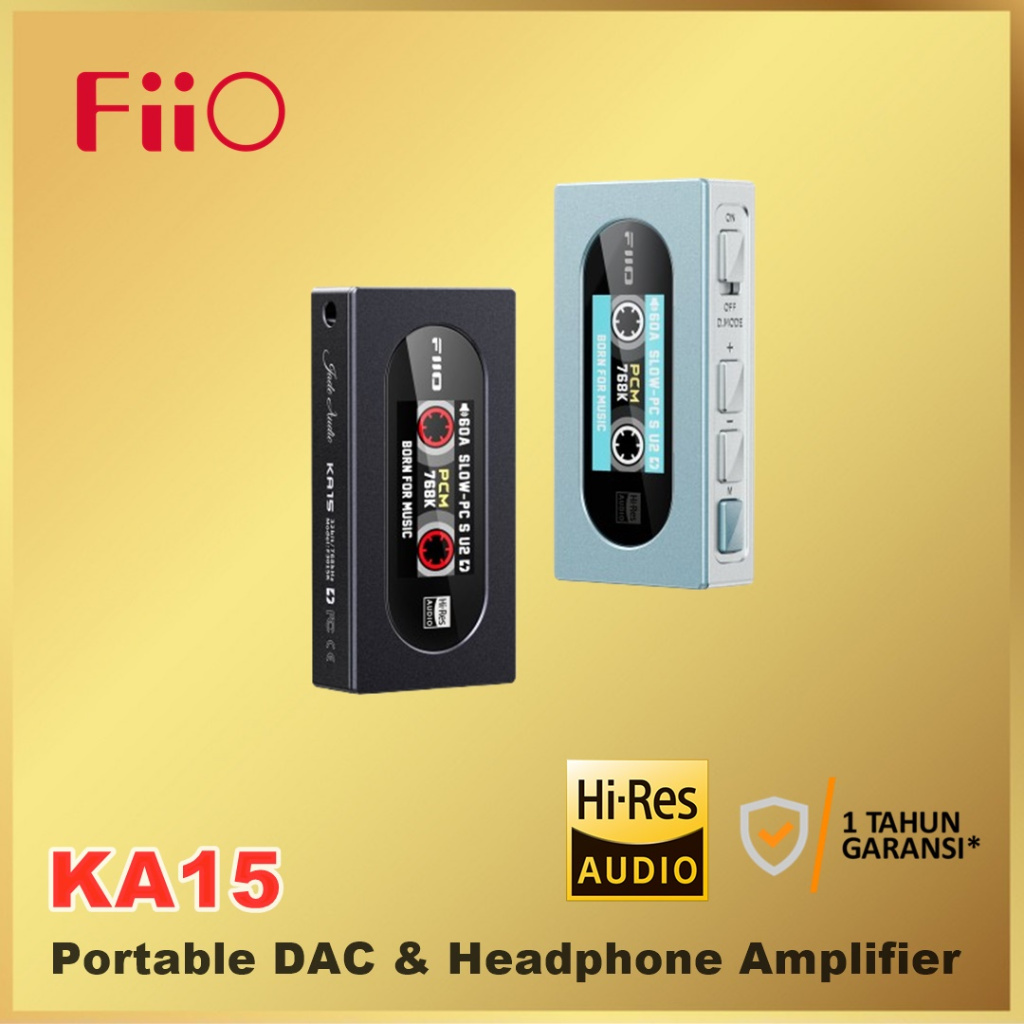 FiiO Jade Audio KA15 KA 15 Portable DAC / AMP Dual DACs + Dual Op-Amps Chip Supports Hi-Res