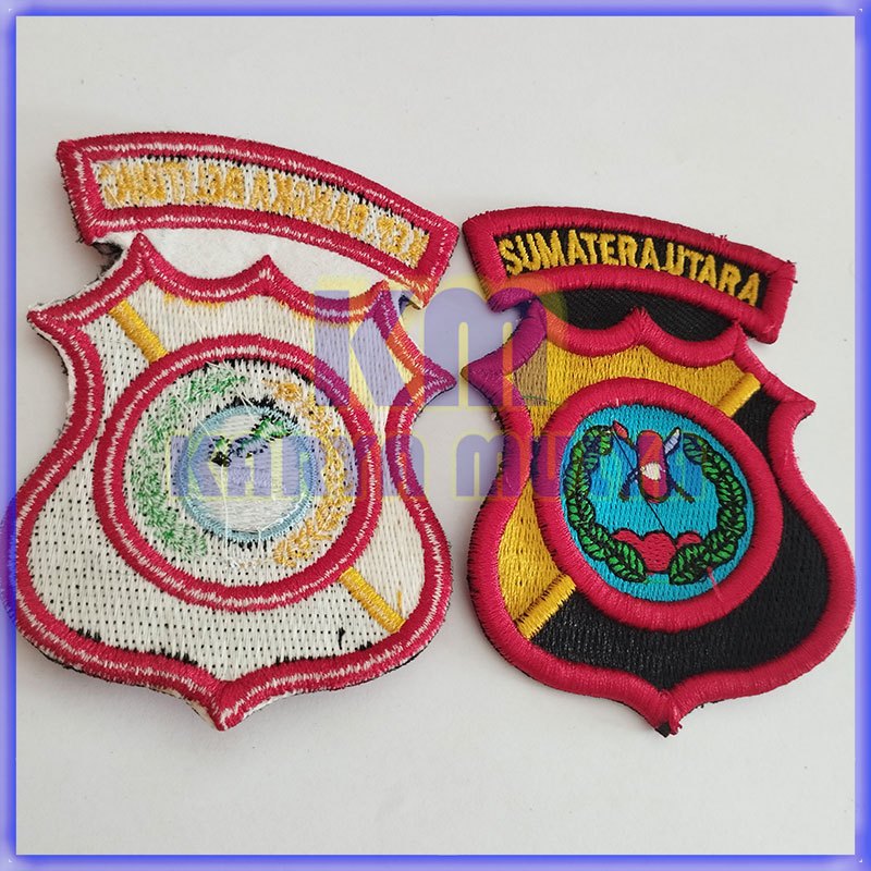 Bet Polda SUMUT Bordir Polda Badge Patch Logo Polda Sumatera Utara - Karya Mulya