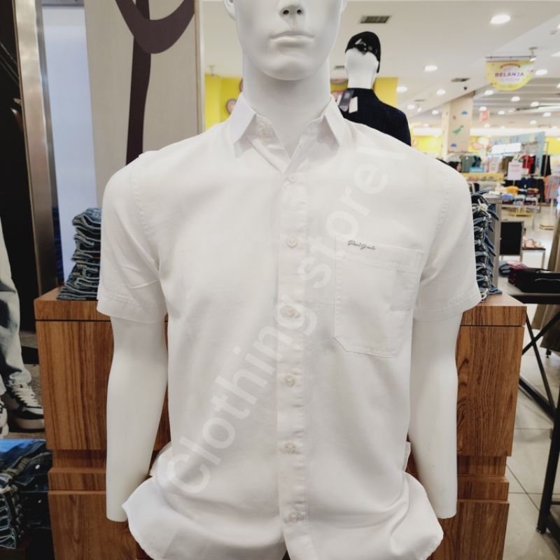 GIANI GRACIO ORIGINAL kemeja pria lengan pendek putih G7100300809
